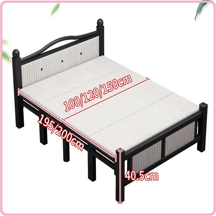 RE0675. 3  Giường sắt gấp gọn 150x195cm tặng nệm gối - Giường xếp sắt