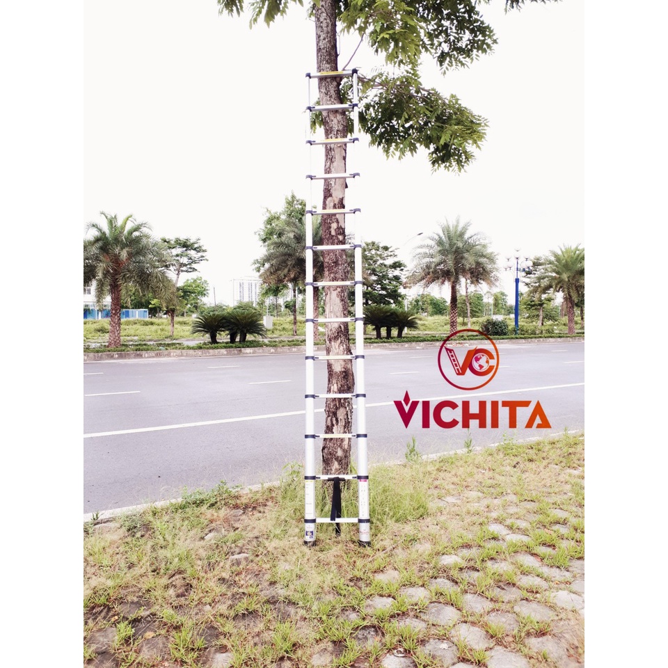 Thang Nhôm Rút Đơn VICHITA 5.0M - Ảnh Tự Chụp [Tặng 2 Chốt Thang]