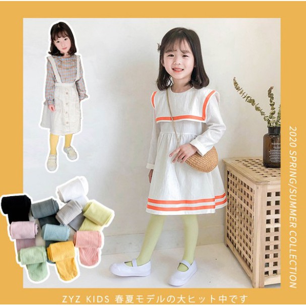 Quần Tất Vải Nhung Màu Trơn Xinh Xắn Dành Cho Bé Gái