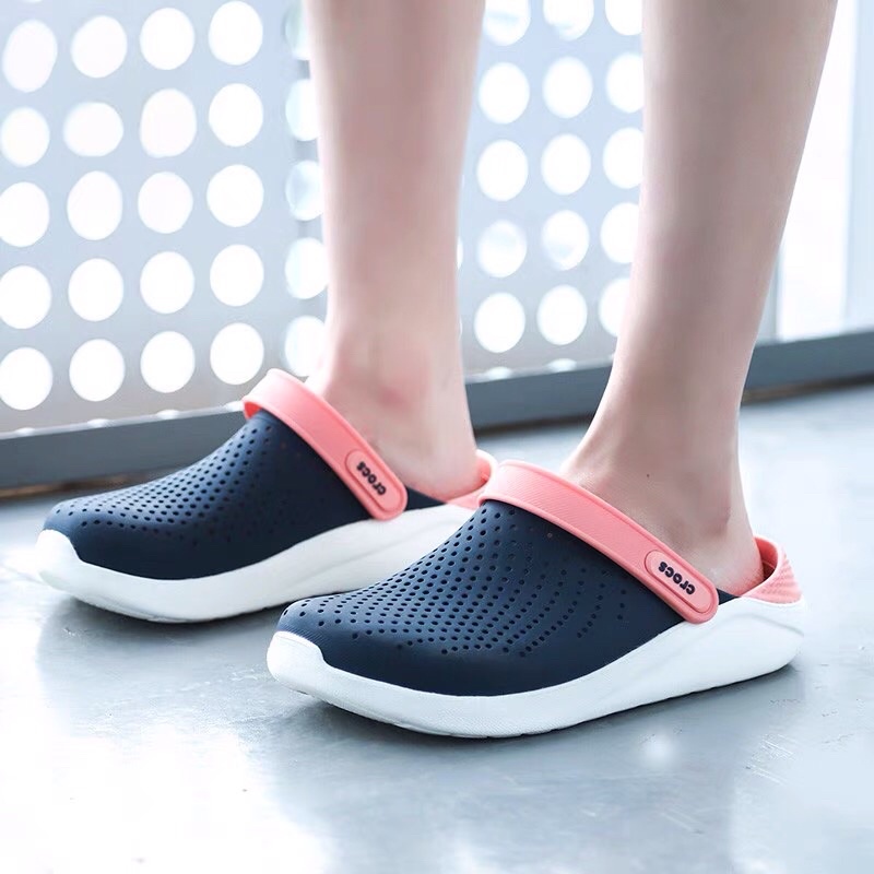 Dép Sục Cross LiteRide Nam Nữ Màu Navy Hồng Chuẩn Full Tag, Mac,Hộp Hãng