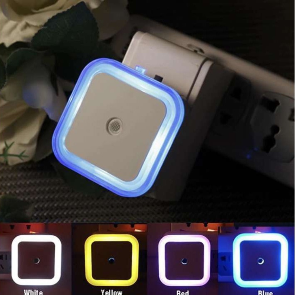 Đèn ngủ LED hình vuông tự động cảm biến ánh sáng trang trí cầu thang/ nhà tắm / phòng ngủ