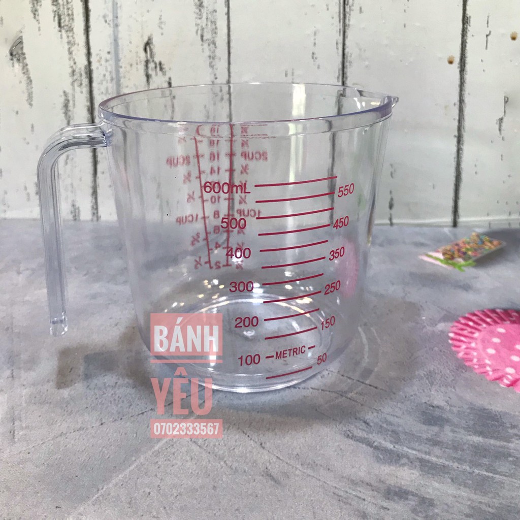 Ca nhựa đong chia nước vạch đỏ - DC76