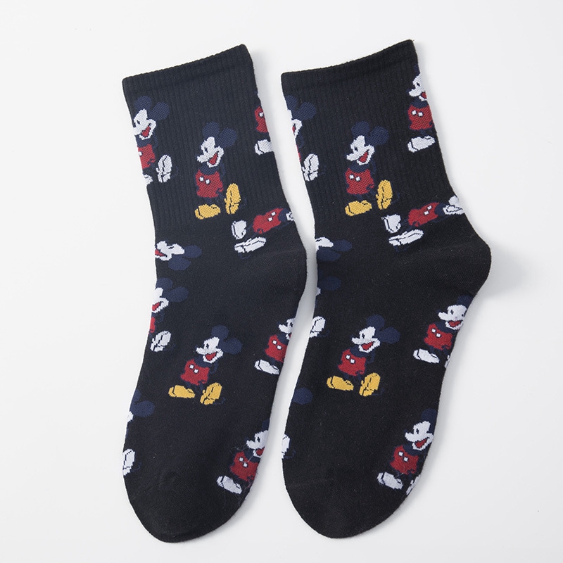 Đôi Tất Cotton Hoạ Tiết Chuột Mickey Xinh Xắn Cho Nữ