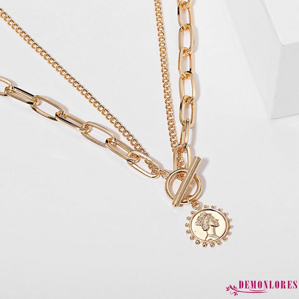 Vòng cổ hai lớp bằng hợp kim thời trang dành cho nữ