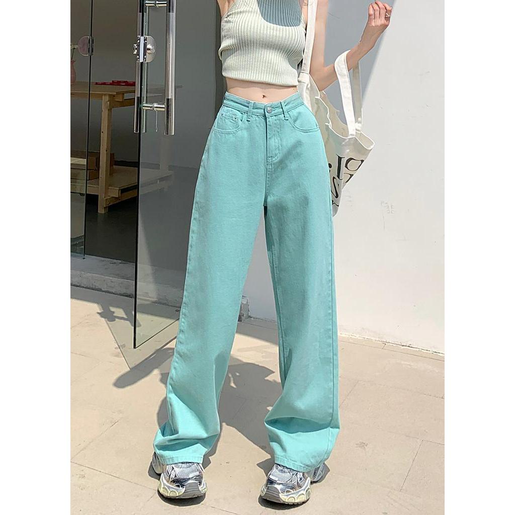 63924 Mùa Hè Mới Quần Jean Nữ Màu Kẹo
