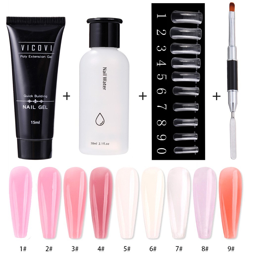 Set 4 lọ gel nối móng tay Monja nhanh chóng tiện dụng