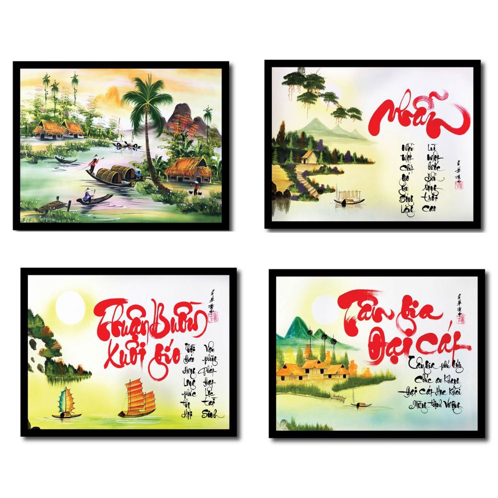 Tranh thư pháp treo tường chữ vợ chồng, chữ gia đình, vợ chồng, hưng phát , chữ tâm, tài lộc treo tường đẹp