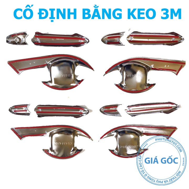 Ốp tay nắm cửa Fadil và ốp hõm cửa mạ Crom cho xe ô tô Vinfast