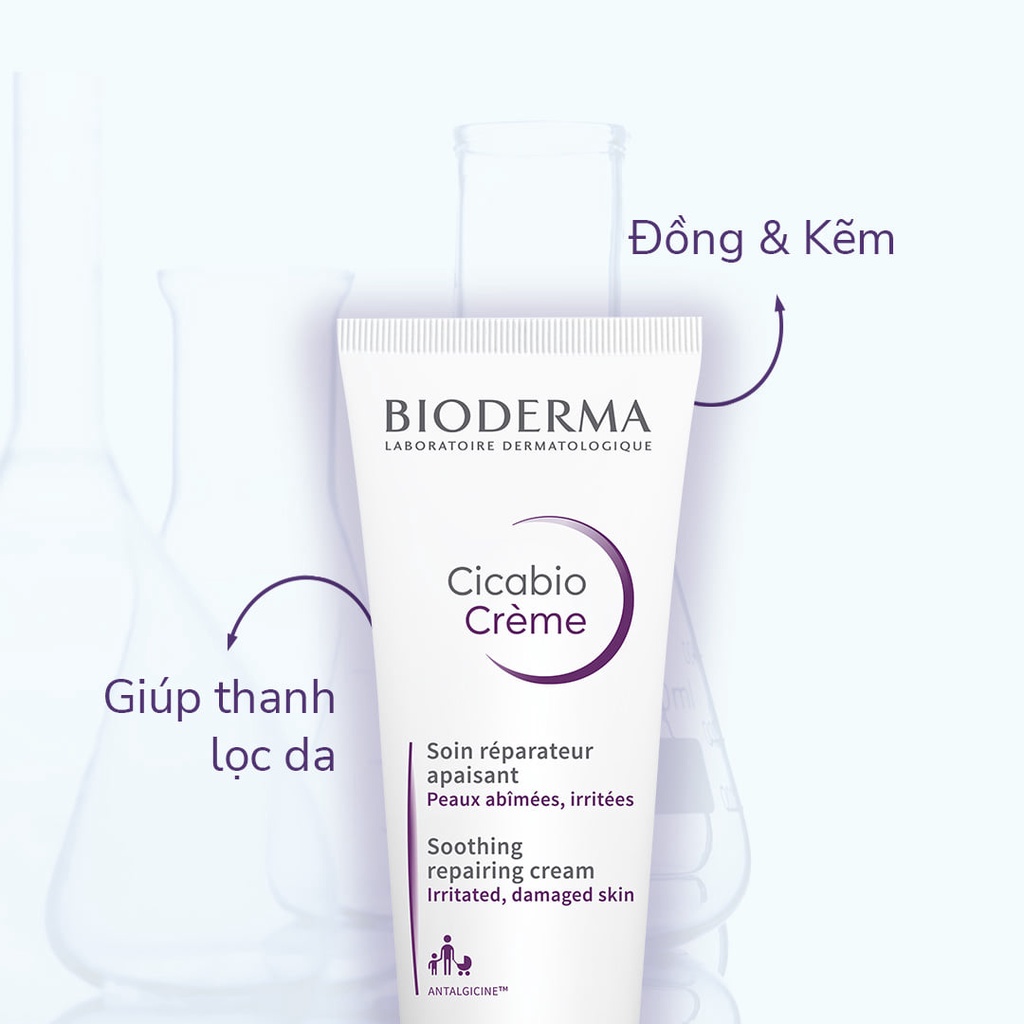 Kem Dưỡng Phục Hồi Da Tổn Thương Bioderma Cicabio Crème 40ml