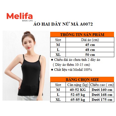 Áo hai dây nữ vải Modal tự nhiên thoáng mát basic mã A0072 | BigBuy360 - bigbuy360.vn