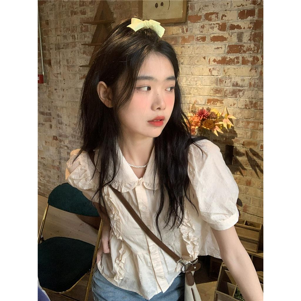 Áo Sơ Mi Ngắn Tay Phong Cách Hàn Quốc Dễ Phối Đồ 63078