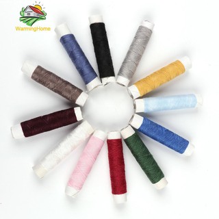 Set 12 cuộn chỉ Polyester nhiều màu sắc may đồ thủ công DIY