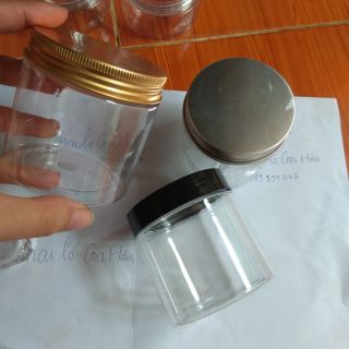Hũ 200gr nắp nhôm bạc, nhôm vàng, nhựa đen