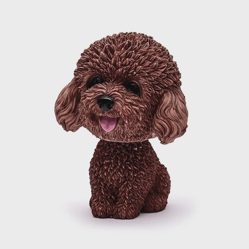 Trang trí chó Poodle nâu