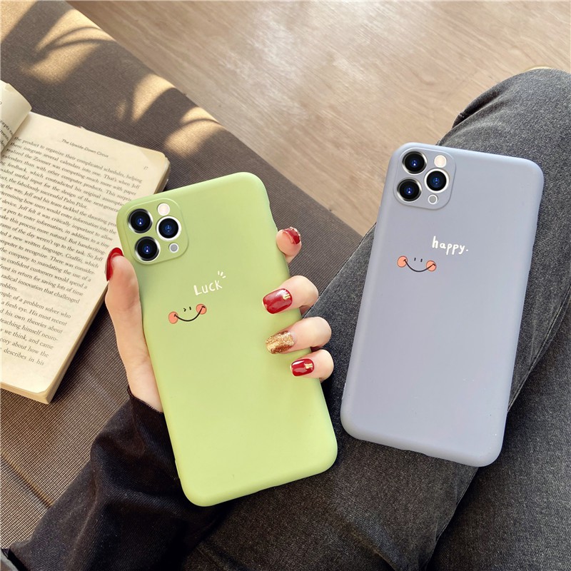 Ốp Lưng Silicon Màu Bảo Vệ CAMERA Emoji Face - E012