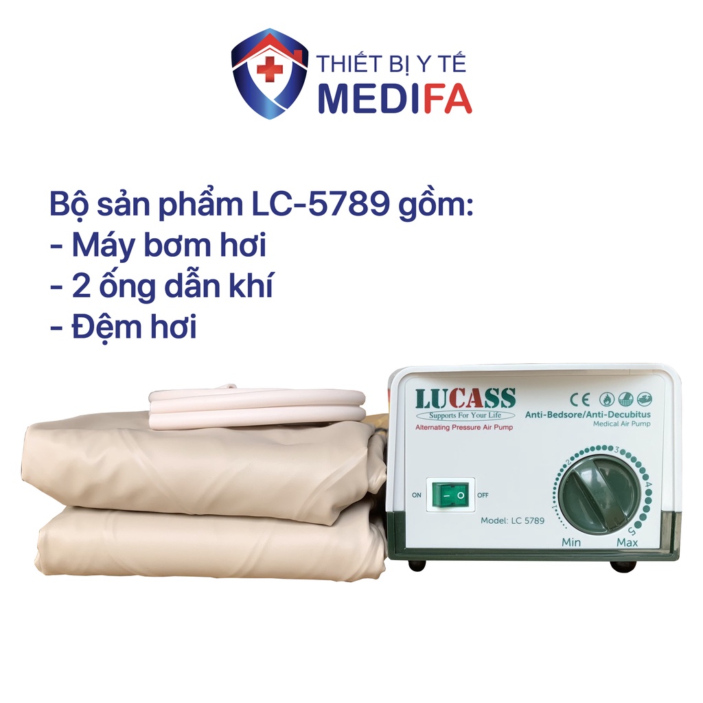 Đệm hơi chống loét Lucass LC5789 bơm khí tự động, chất liệu vải Polymer thoáng khí