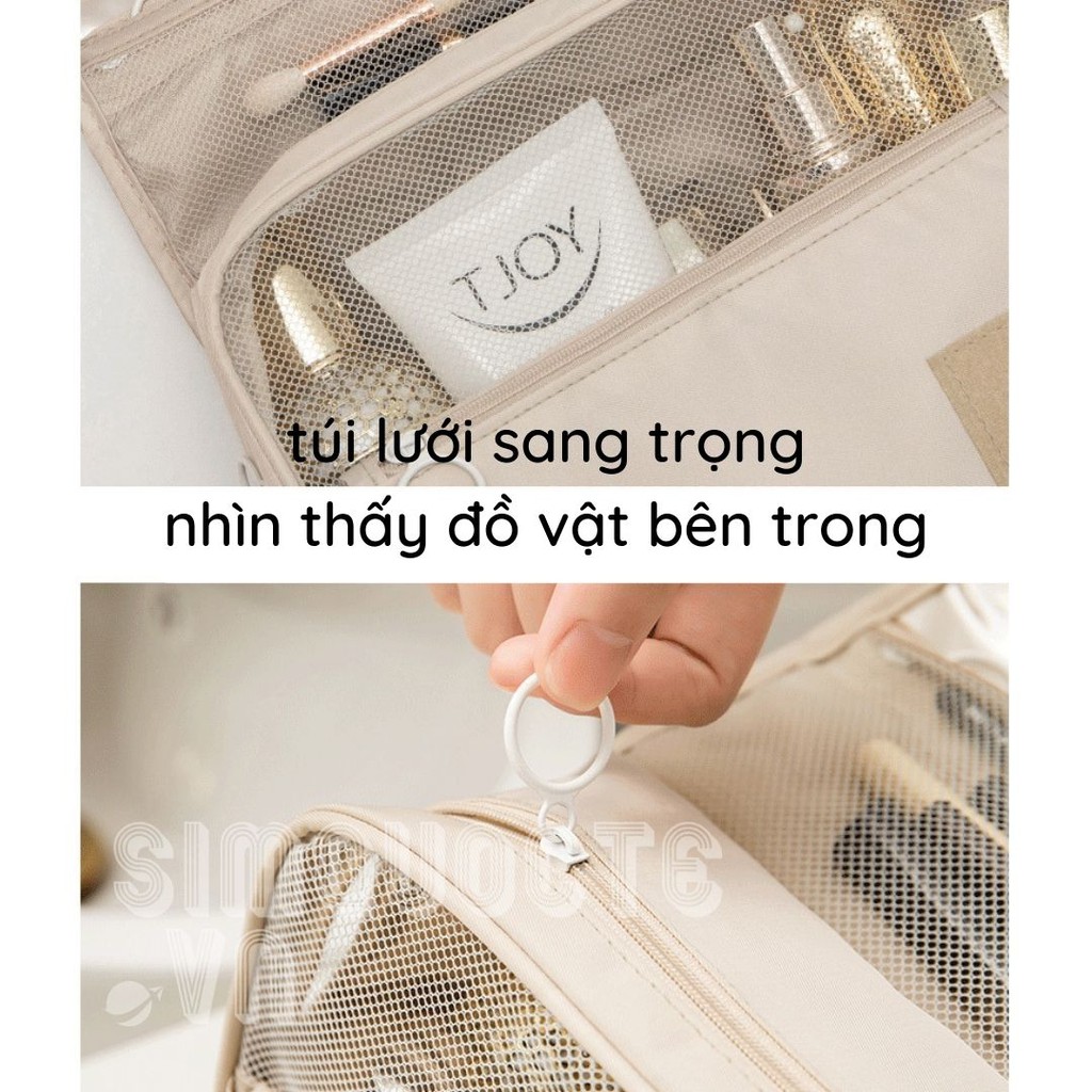 Túi Đựng Mỹ Phẩm, Đồ Trang Điểm - Túi Đựng Đồ Cá Nhân Du Lịch Chống Thấm Nước (Có Móc Treo)