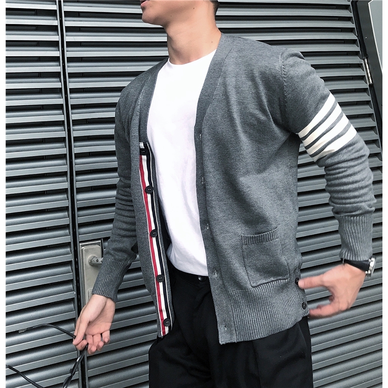 Áo Khoác Cardigan Dệt Kim Cổ Chữ V Cho Nam | BigBuy360 - bigbuy360.vn