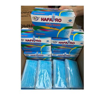 Khẩu Trang Y Tế 4 Lớp Hầpro xanh ( Hộp 50 Cái)