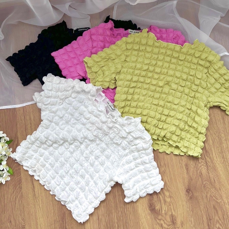 ÁO CROPTOP VẢI XỐP XINH HOT ĐẸP LẮM ẢNH THẬT B43