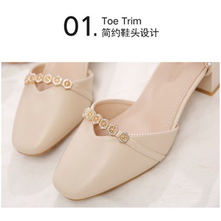Guốc Đế Cao 3 Phân Mũi Vuông
