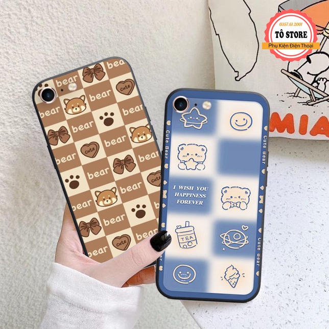 Ốp lưng Iphone 6 plus / 5 / 5 Se / 5s / 6 / 6s / 6s plus in hình gấu be@r đáng yêu , cá tính , chất liệu ốp chống trầy