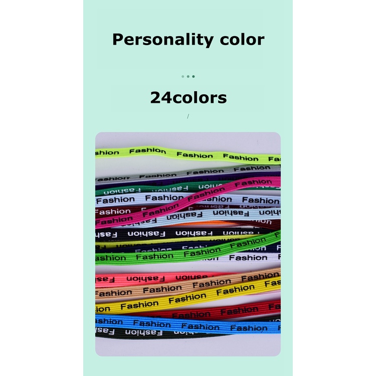 1 Cặp Dây Giày Co Giãn In Chữ Cái Không Cần Buộc Dây Giày Cho Nam Và Nữ