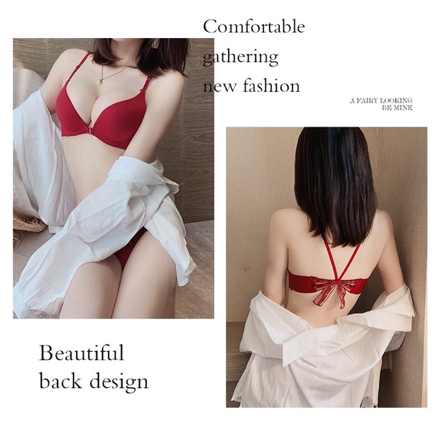 Bộ Đồ Lót Su Cài Trước Nơ Lưng Điệu Đà Mới Hot Hot 819