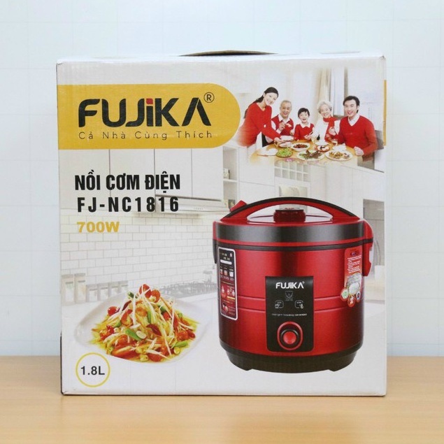 Nồi cơm điện FUJIKA FJ-1816 dung tích 1.8L công suất 900W màu ngẫu nhiên - Chính hãng BH 12 tháng