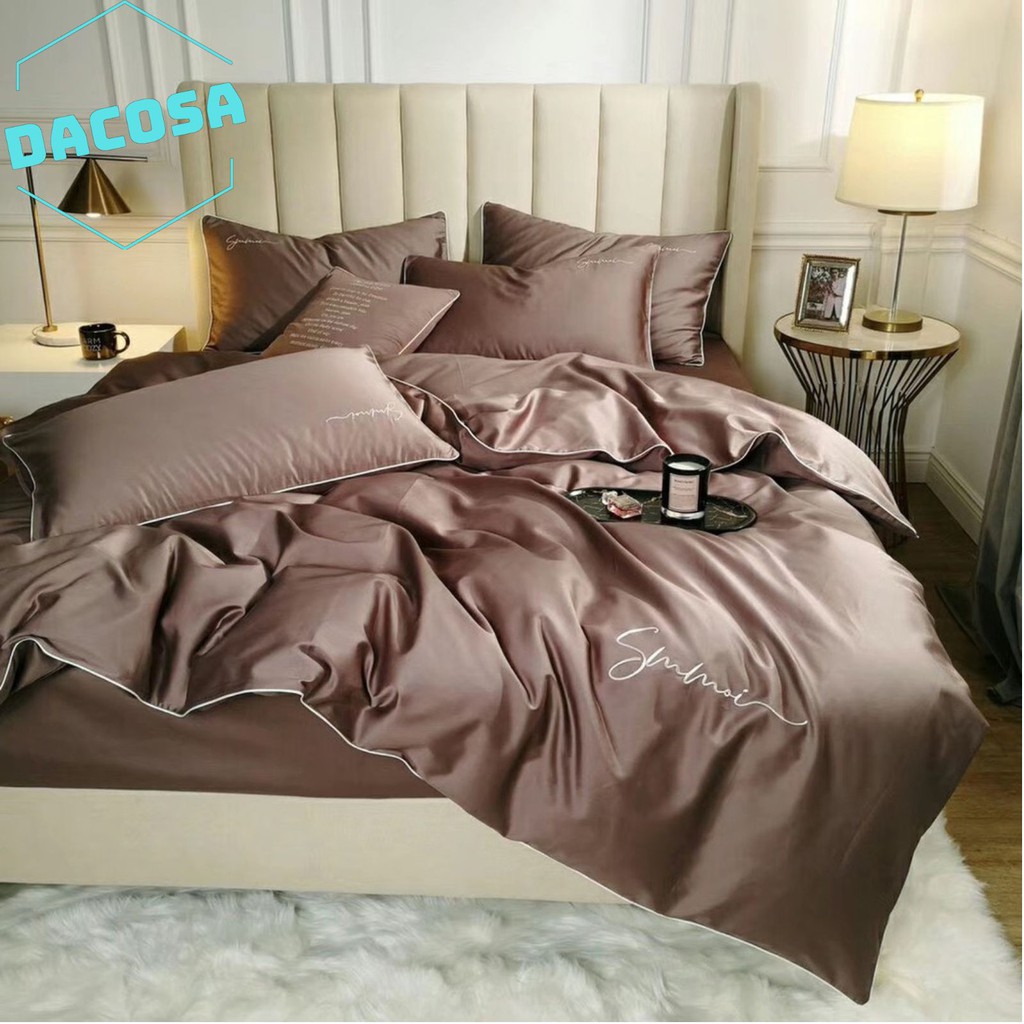 [Giá Sỉ] Bộ Chăn Ga Gối LỤA SUMOI 60S Màu SM12 Cao Cấp Khách Sạn