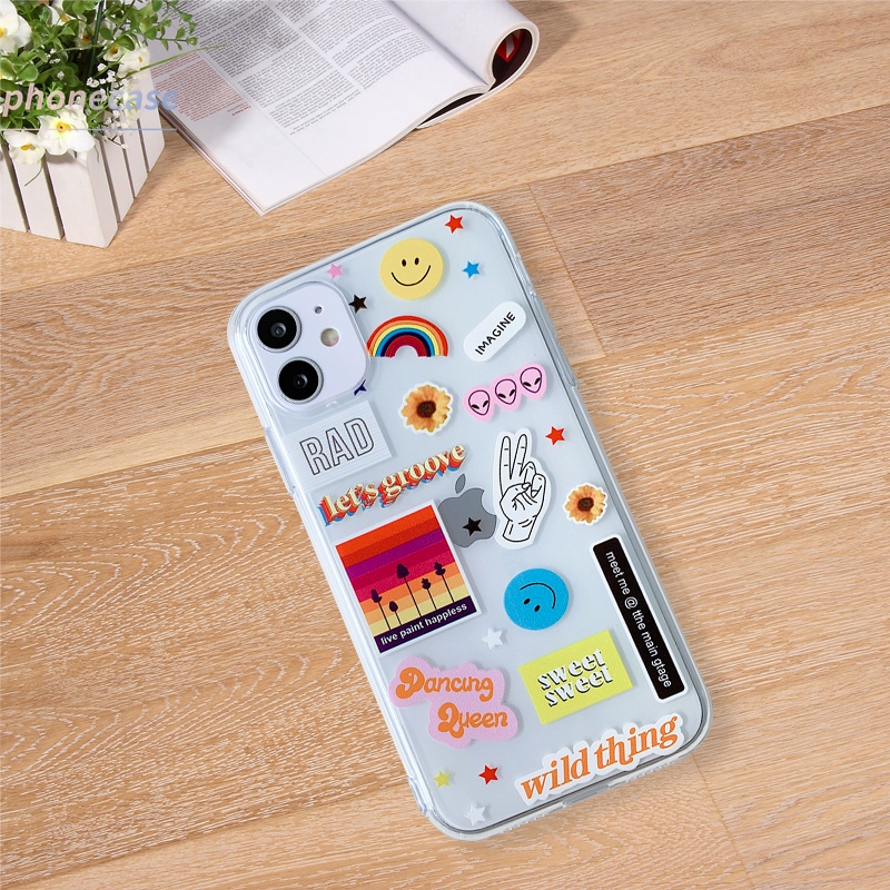 Case OPPO A5S A92 Reno 2F A12 Reno 4 F9 A5 2020 A3S A31 A33 2020 A53 2020 A9 2020 A1K A91 Reno 3 F7 F5 A12E A7 A52 A11K A11 A12S F5 Yoouth F9 PRO A32 A53S Reno 2Z A72 5i 7i 5 5S 6i 6 6S 7 C3 C15 C12 C11 C17 C1 C2 IMAGINE Rainbow Soft TPU Case Cover Fashio