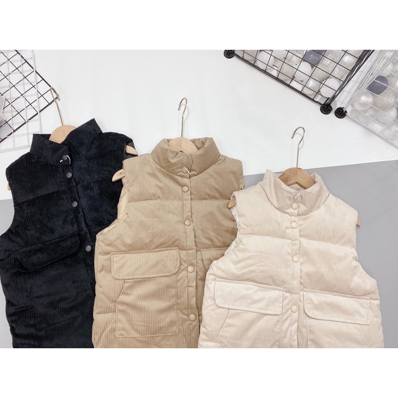 _Áo Gile Nhung Tăm Hàng QC