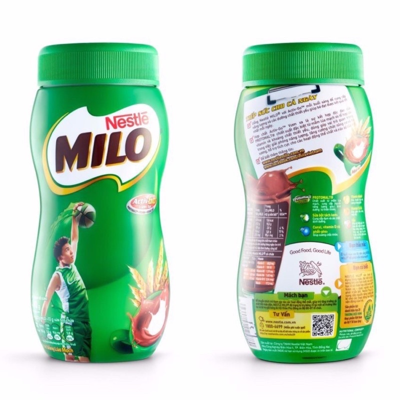 Sữa bột Milo hộp nhựa 400g chính hãng
