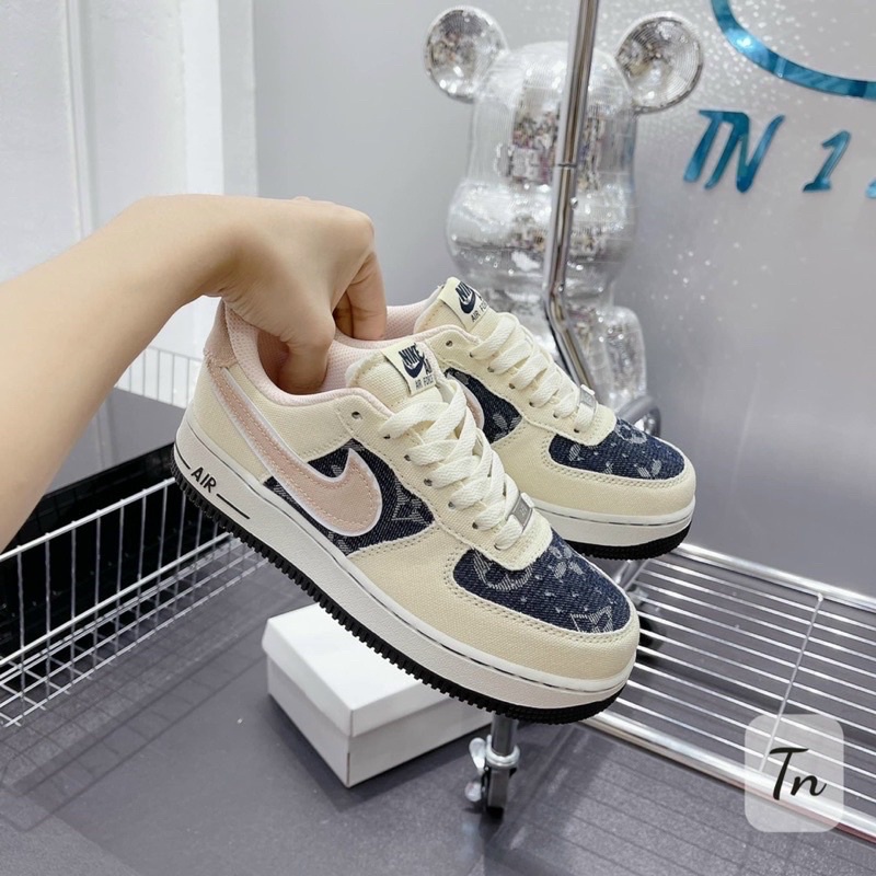 GIÀY AF1 LOW BLACK CREAM HOẠ TIẾT LV