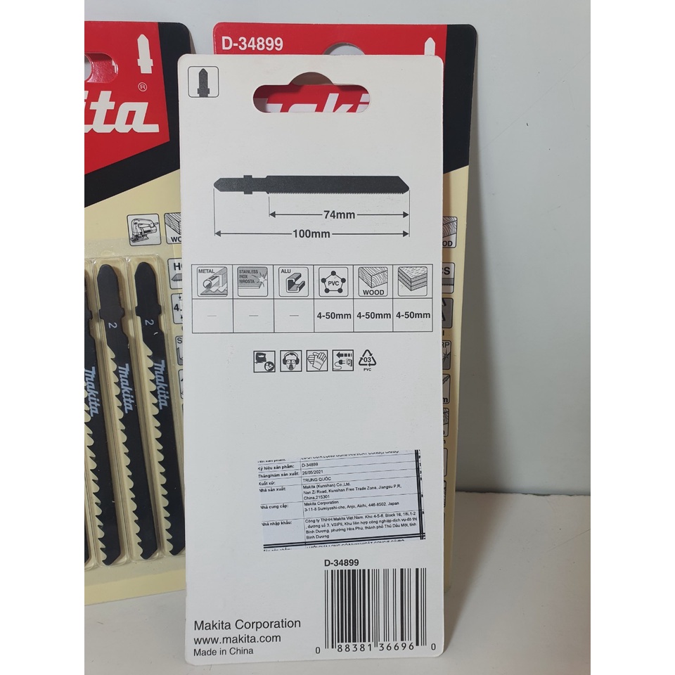 Lưỡi cưa lọng gỗ Makita 5cái/bộ D-34899