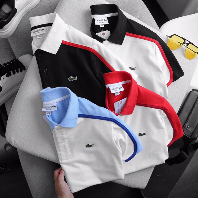 POLO LACOSTE HÀNG CÓ SẴN 100% cá sấu cotton 4c xịn Logo cá thêu rời  Size SMLXL