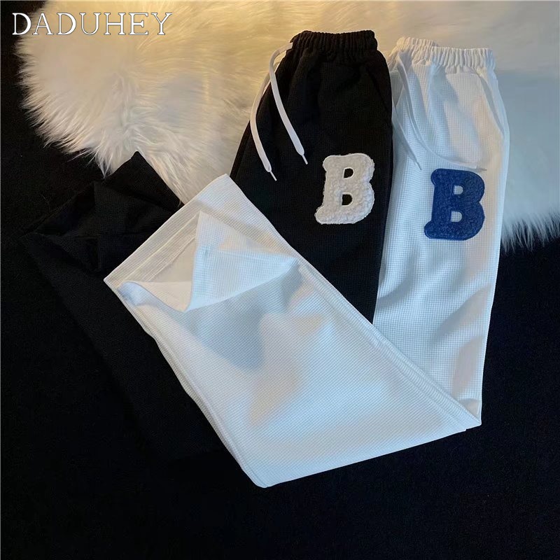 DaDuHey 2022 Men's Summer Hong Kong Trendy Straight Casual Pants Loose Trendy Versatile Sports Pants