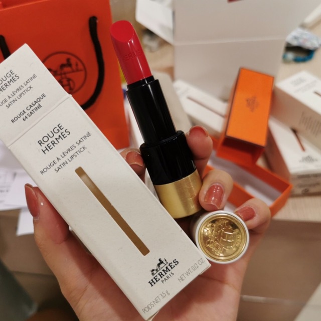 SALE [Hermes] Son Hermès Rouge Matte và Satin Lipstick mẫu HOT 2021, Bống cosmestics