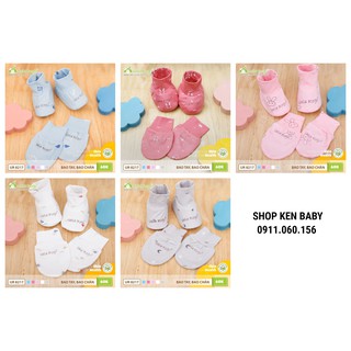 Bộ bao tay & bao chân uala & rogo vải petit ur - 8217