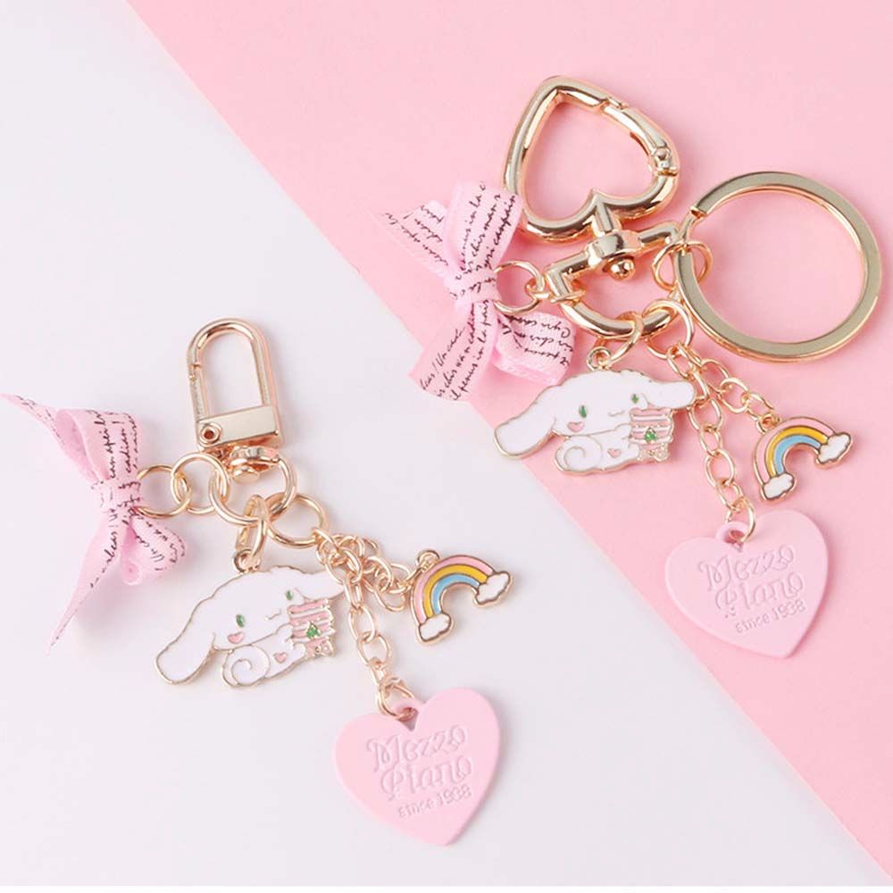 Móc khóa phối hình chú chó Cinnamon dễ thương