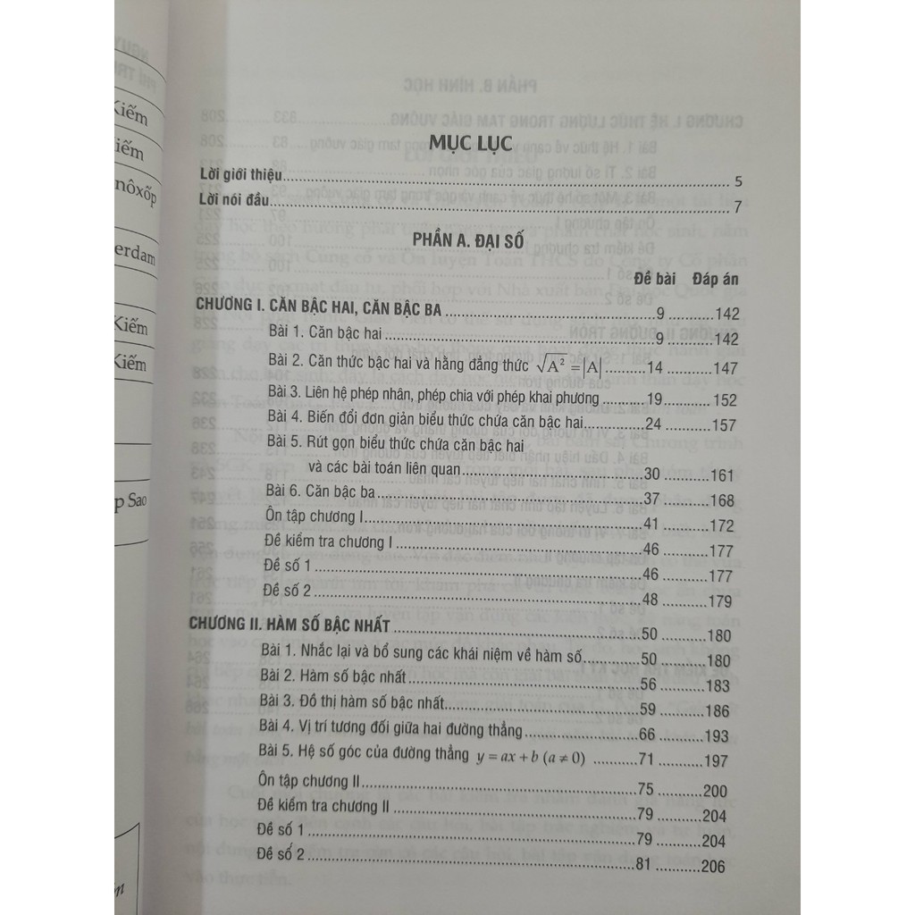 Sách Củng cố và Ôn luyện Toán 9 (Tập 1)