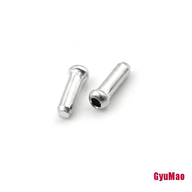 Set 100 Nắp Bọc Dây Cáp Phanh Xe Đạp Bằng Nhôm Màu Bạc