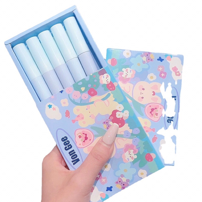 Sét son kem Thỏ xanh hồng Vongee 5 cây