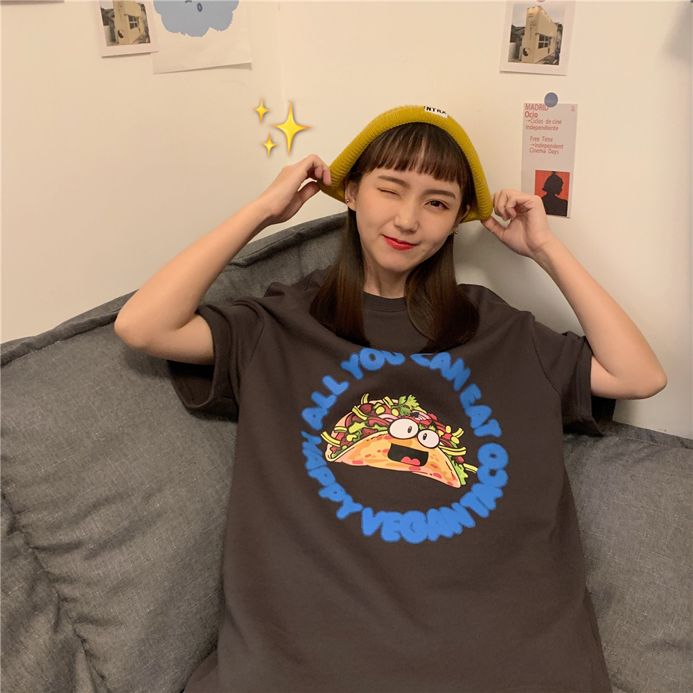 NRVP Áo thun tay ngắn dáng rộng kiểu dáng thời trang dành cho nữ 2021