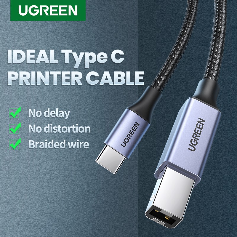 Dây cáp UGREEN điều hợp USB C qua USB loại B cao cấp