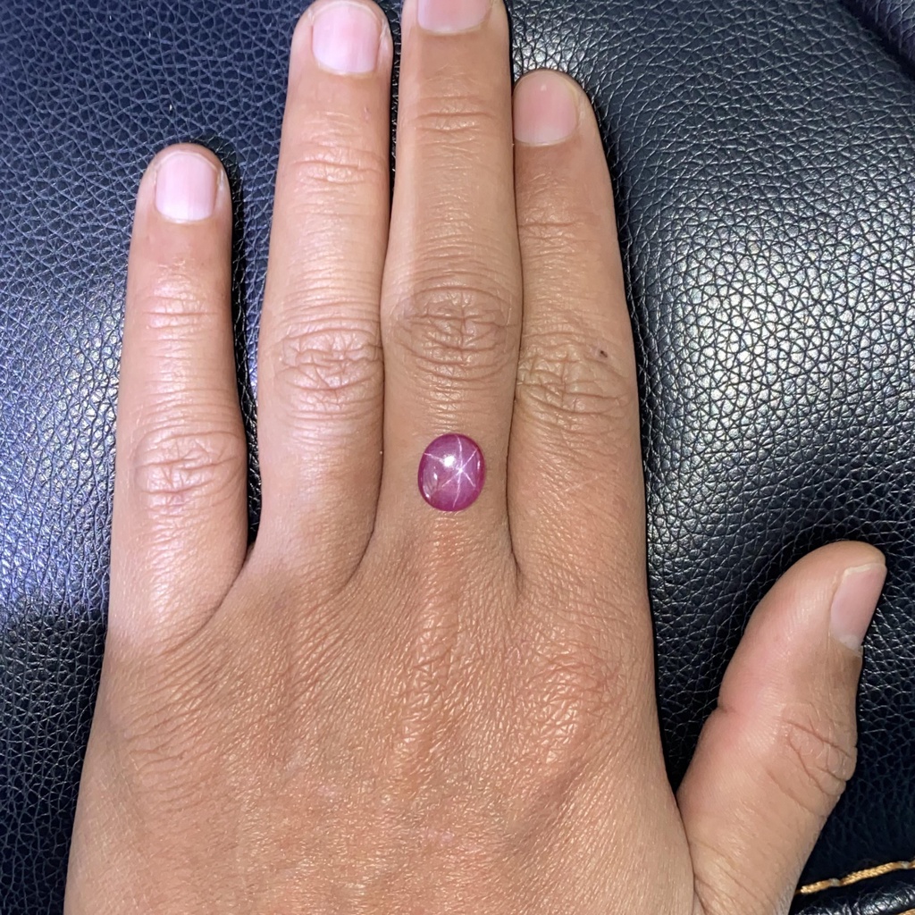 Viên Đá Ruby Sao Tự Nhiên Yên Bái Size 5,45ct