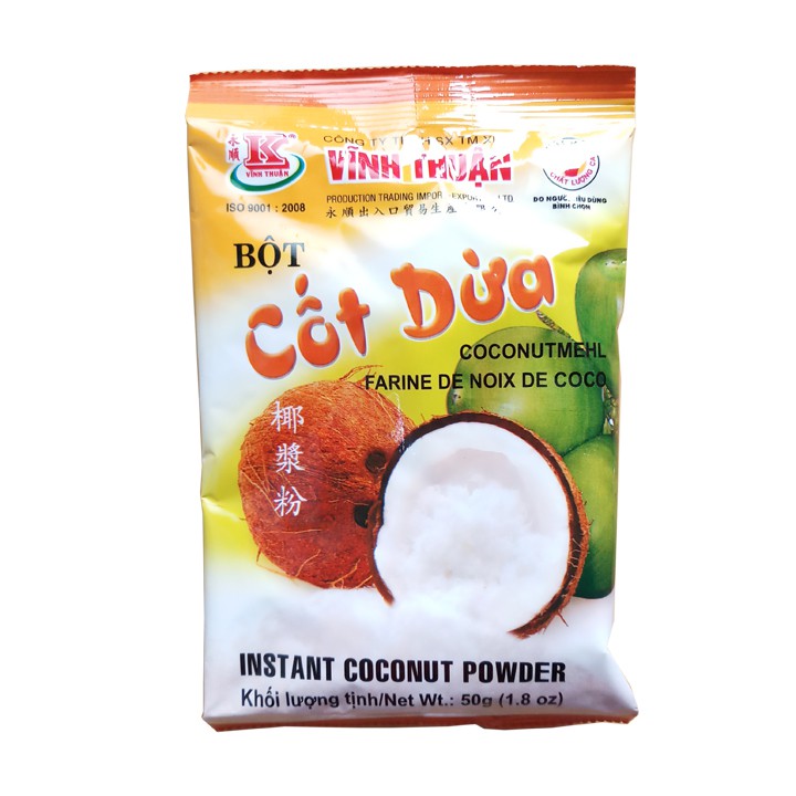 Bột cốt dừa Vĩnh Thuận gói 50g Rất Thơm