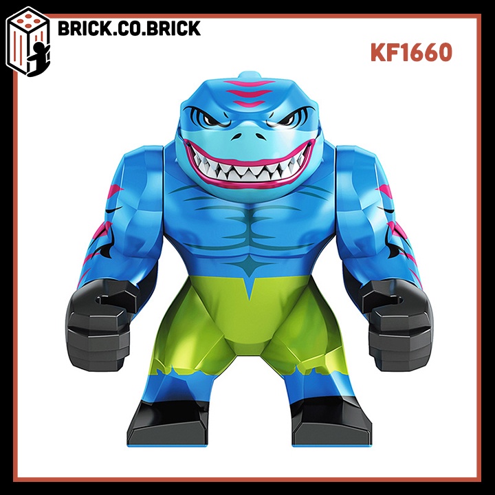 Street King Shark Minifigure Đồ chơi Cá mập Mô hình Bigfig KF6152 KF1557 KF1660