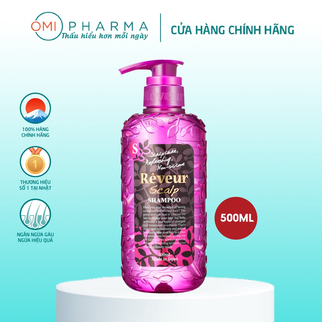 Dầu Gội, Xả Chăm Sóc Da Đầu Và Ngăn Ngừa Gàu Ngứa RÊVEUR Nhật Bản (500ml)