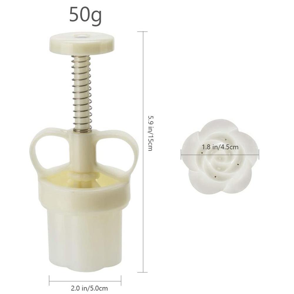 Khuôn Làm Bánh Trung Thu Dạng Nhấn Hình Hoa 50g